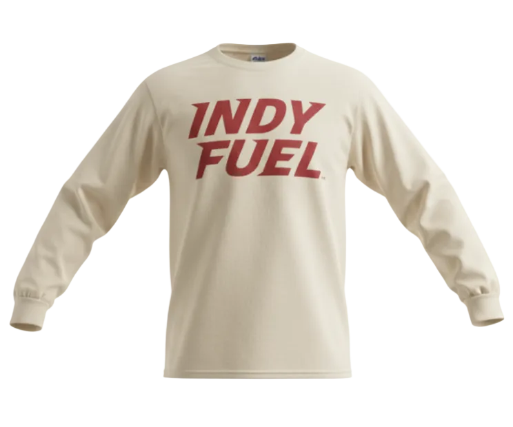Fuel Wordmark Ivory Long Sleeve Tee