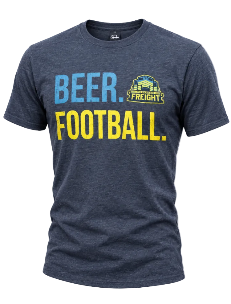 Freight Beer Football Navy Tee