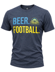 Freight Beer Football Navy Tee